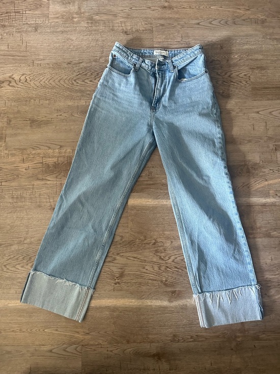 Abercrombie & Fitch Denim - Abercrombie & Fitch Light Wash Straight-Leg Jeans, Curve Love Fit